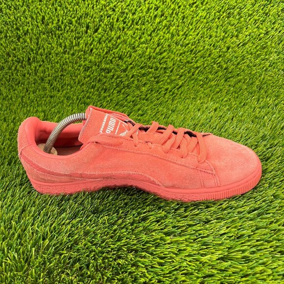 Puma Suede Mono Reptile Mens Size 10 Pink Casual Walking Shoes Sneakers - Picture 4 of 10